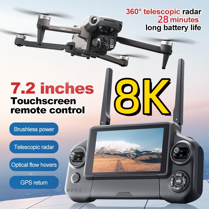 Rc Helicopter Electric - Квадрокоптер 8K с 3-осевым подвесом, бесщеточным