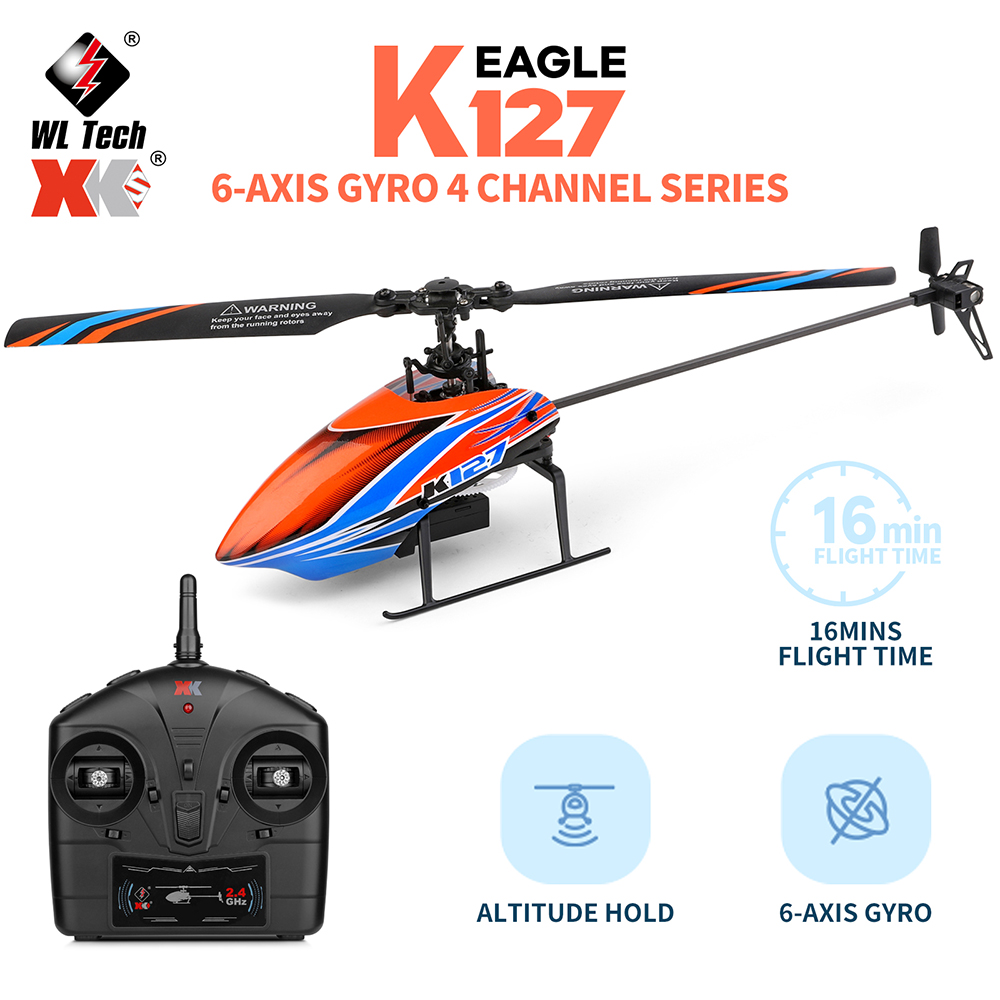 Rc Helicopter Gyro - WLtoys XK K127 2,4G 4CH 6-Aixs