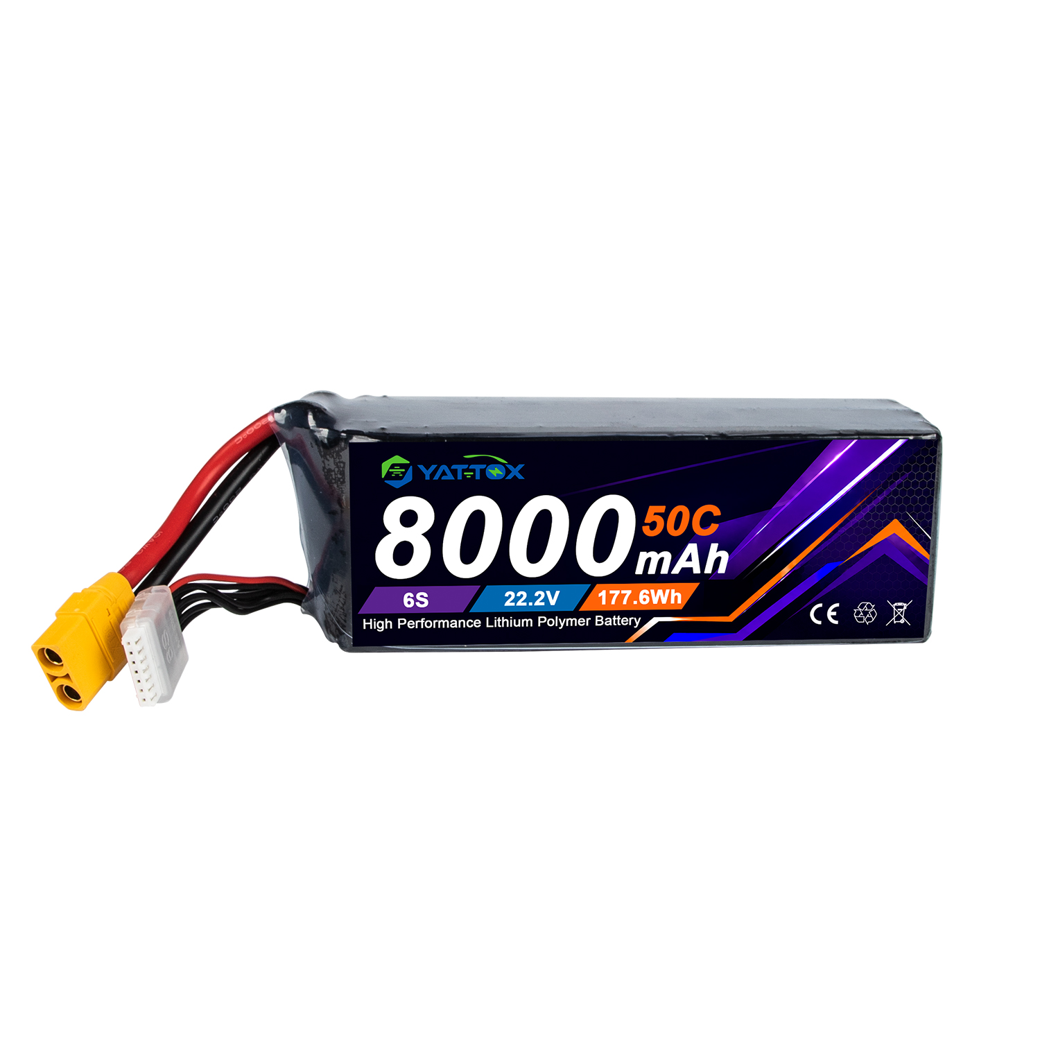 Rc Helicopter Large - Аккумулятор LiPo Yattox 6S 8000 мАч