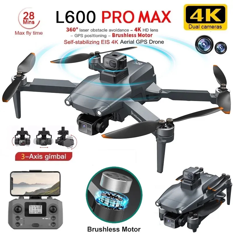 Rc Helicopter Electric - L600 PRO MAX GPS Дрон Профессиональный