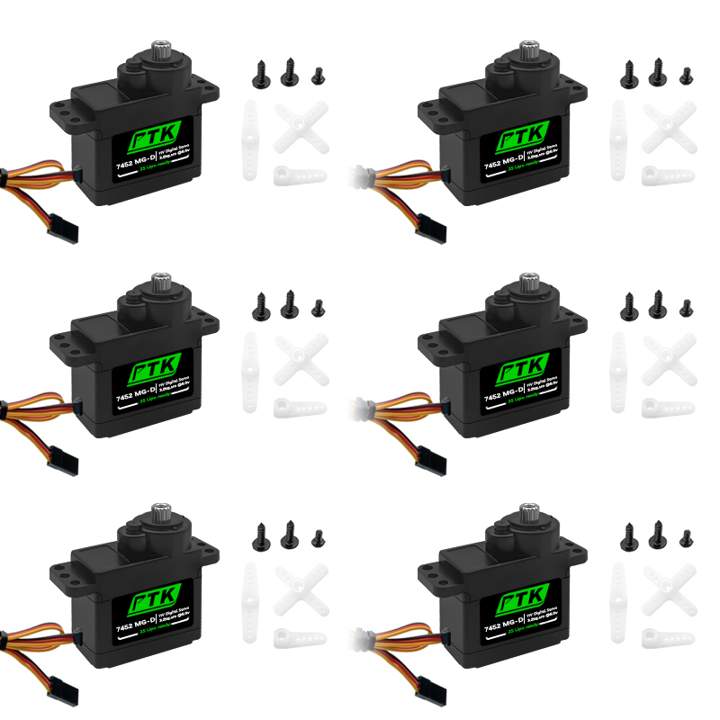 Rc Helicopter Parts - Цифровой сервопривод PTK 7452 MG-D 9г