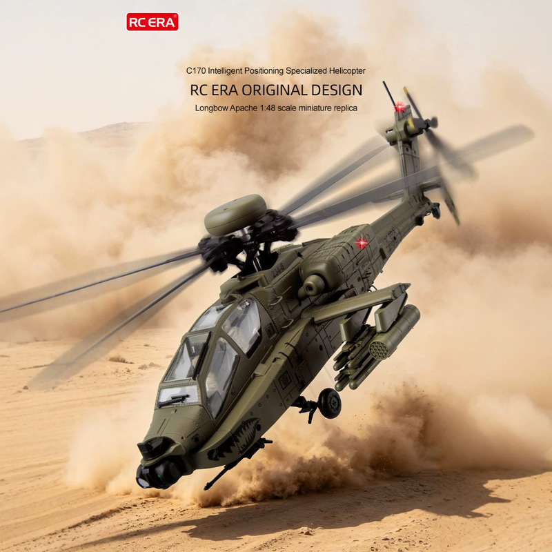Rc Helicopter Single Rotor - Радиоуправляемый вертолет Rc Era C170 AH-64D