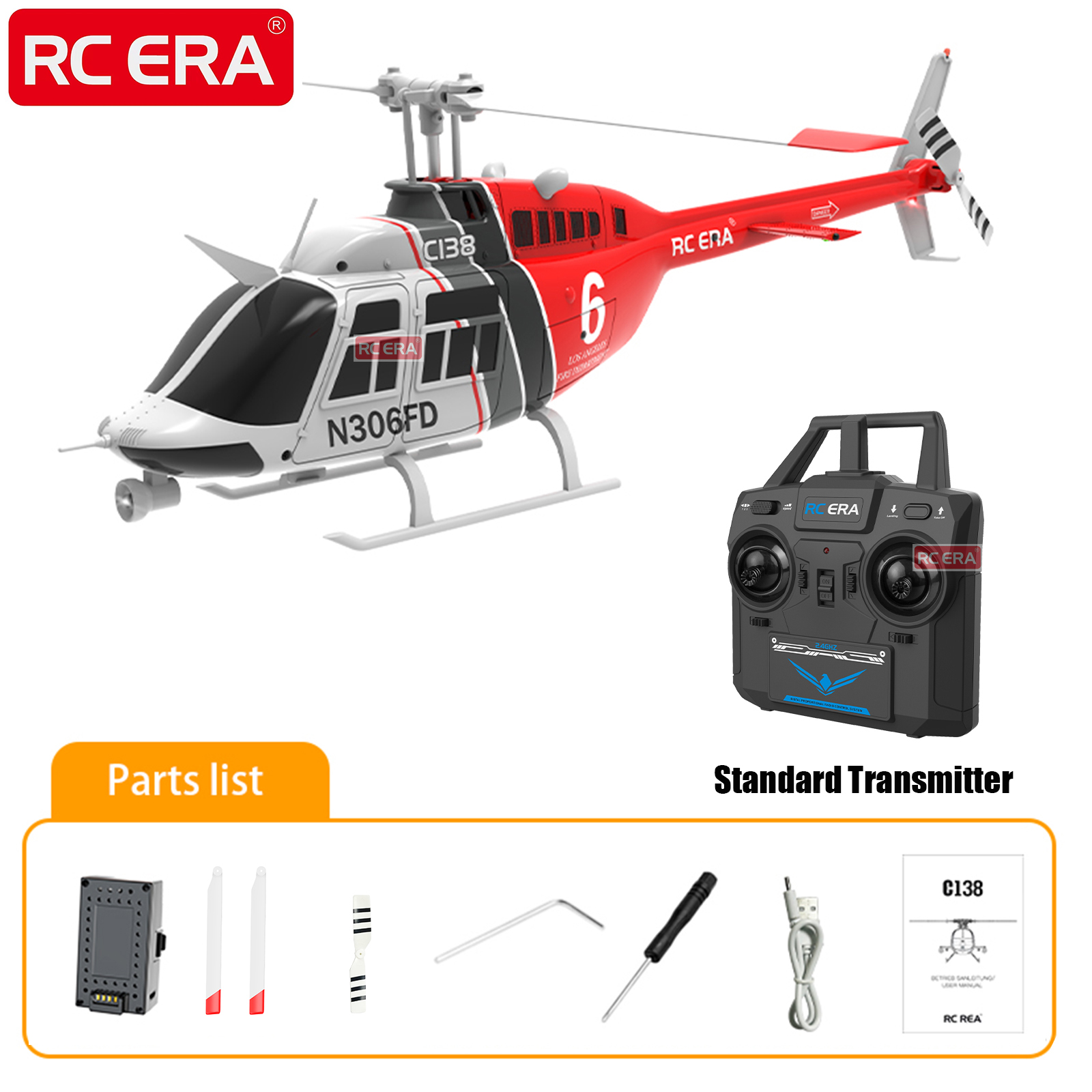 RC ERA C138 BELL 206 Jet Range – обзор и цена Rc Helicopter Large