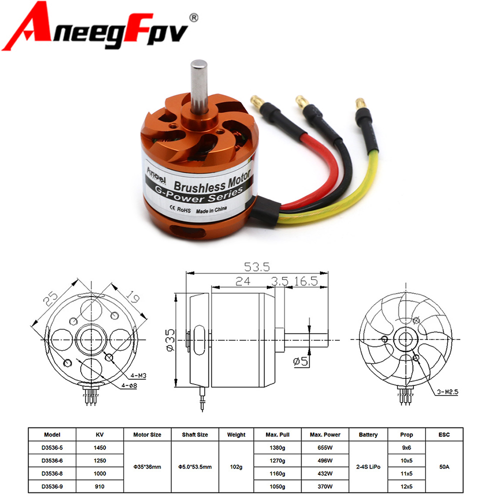 D3536 910KV 1000KV 1250KV 1450 – обзор и цена Rc Helicopter Mini