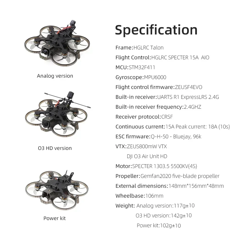 HGLRC Talon 2-дюймовый кинемат – обзор и цена Rc Helicopter Gas